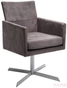 Swivel Arm Chair Dialog Brown