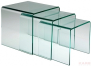 Clear Club Nest Of 3 Tables