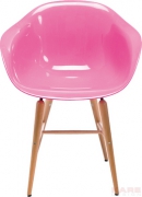 Chair with Armrest Forum Wood Pink