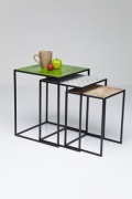 Side Table Shimmery Square (3/Set)