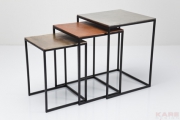 Side Table Loft Square Vintage (3/Set)