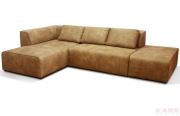 Sofa Infinity Antique 24 Ottomane Left Cognac