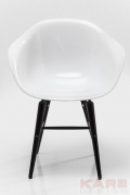 Chair with Armrest Black Forum Matt White