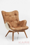 Arm Chair Angels Wings Leather Allium Brown