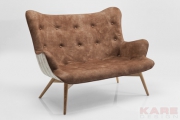 Sofa Angels Wings Leather Allium Brown 2-Seater