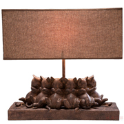 Table Lamp Sleeping Cats